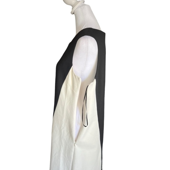 Diane Von Furstenberg - Livvy Asymmetrical Black & White Dress Sz 6 - Picture 8 of 14